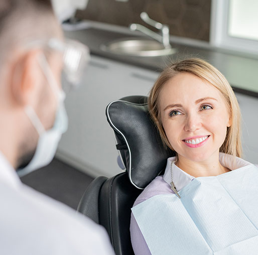 woman at the dentist