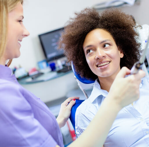 woman at the dentist